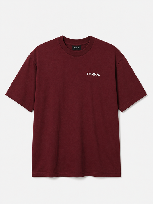TORNA Essential Oversized T-Shirt – Deep Burgundy