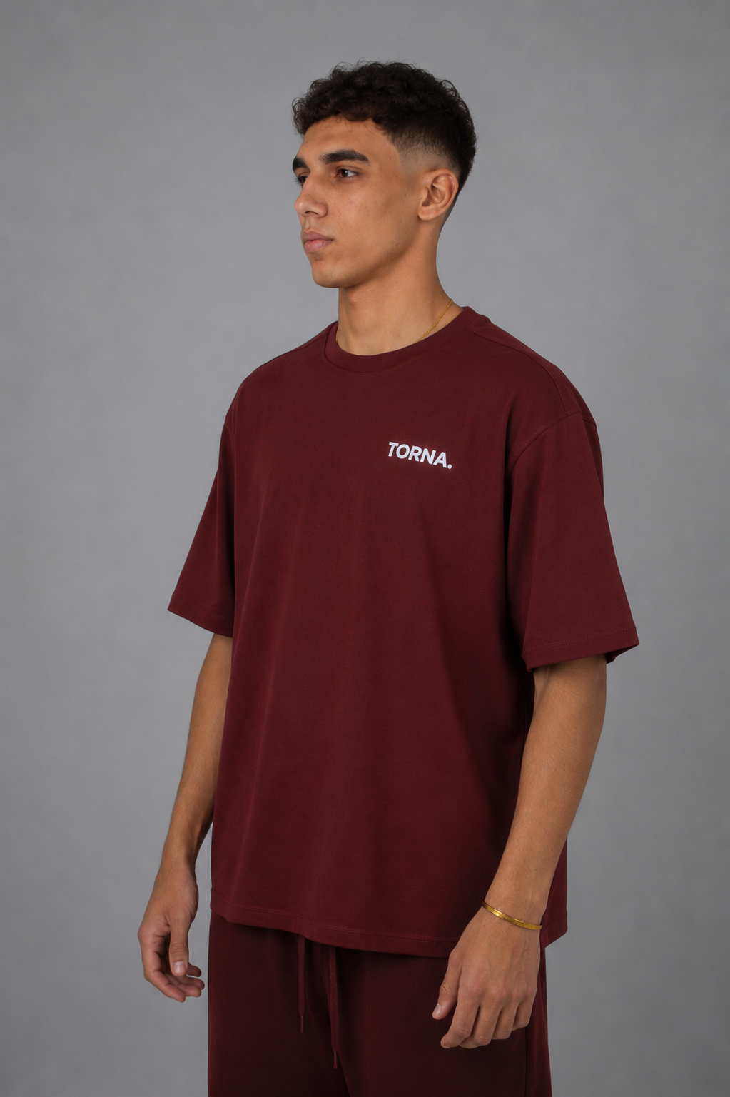 TORNA Essential Oversized T-Shirt – Deep Burgundy