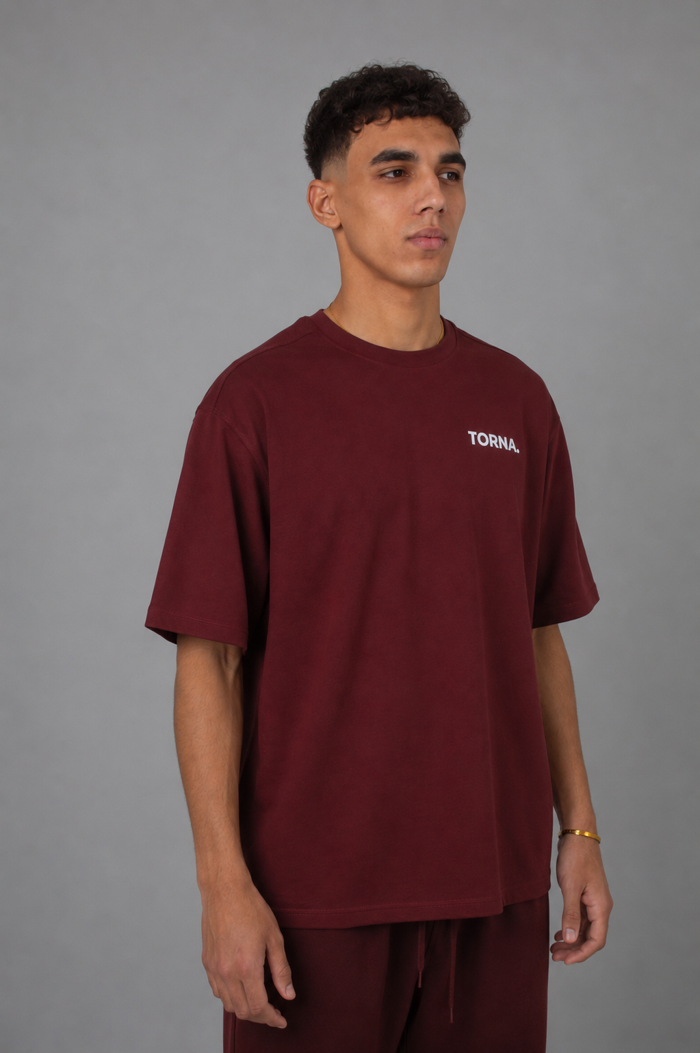 TORNA Essential Oversized T-Shirt – Deep Burgundy