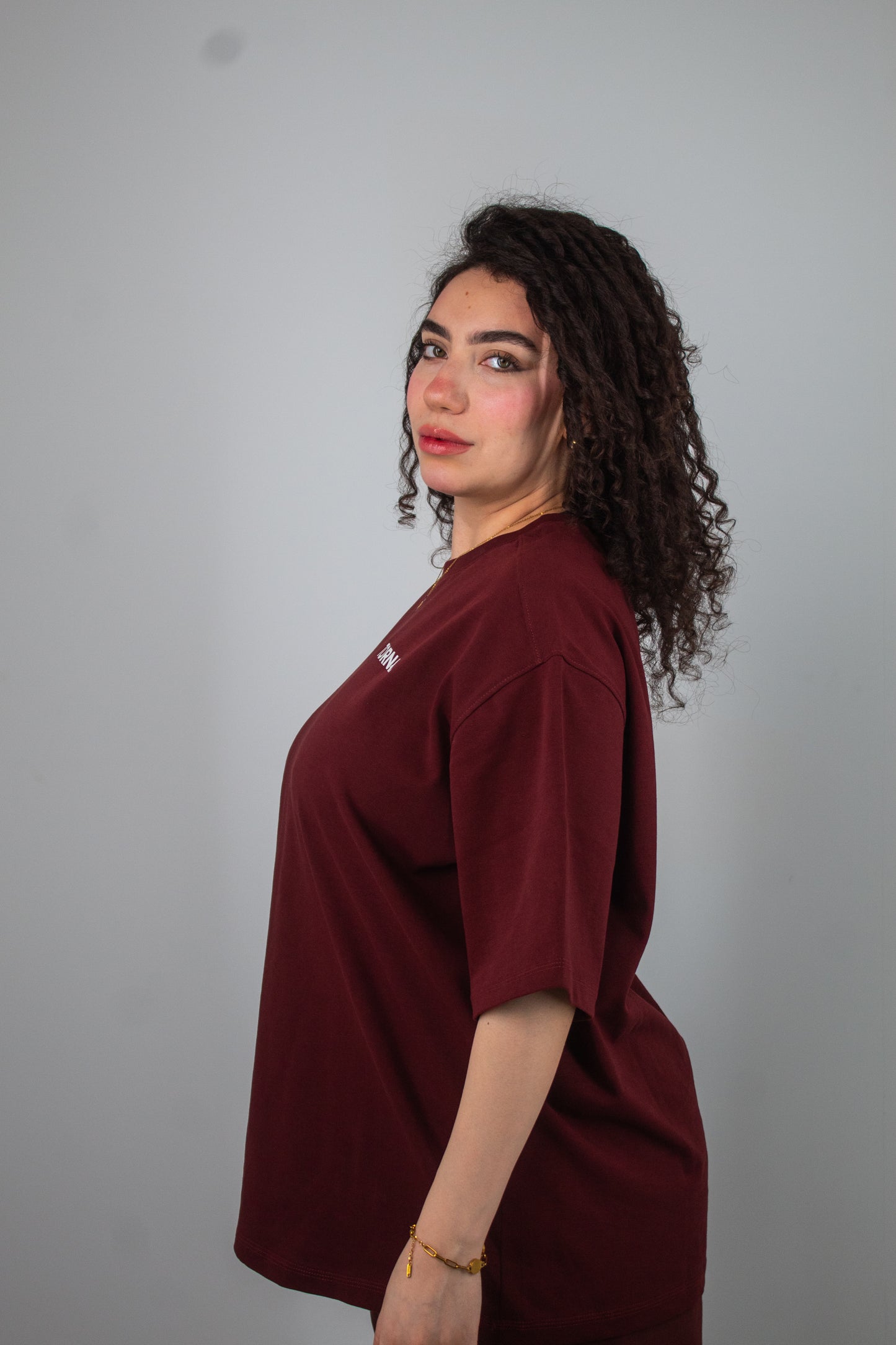 TORNA Essential Oversized T-Shirt – Deep Burgundy