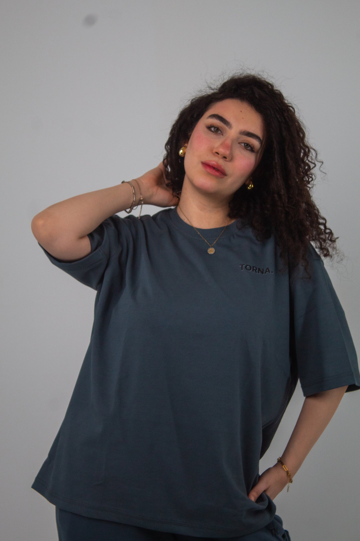 TORNA Essential Oversized T-Shirt – Iron Grey