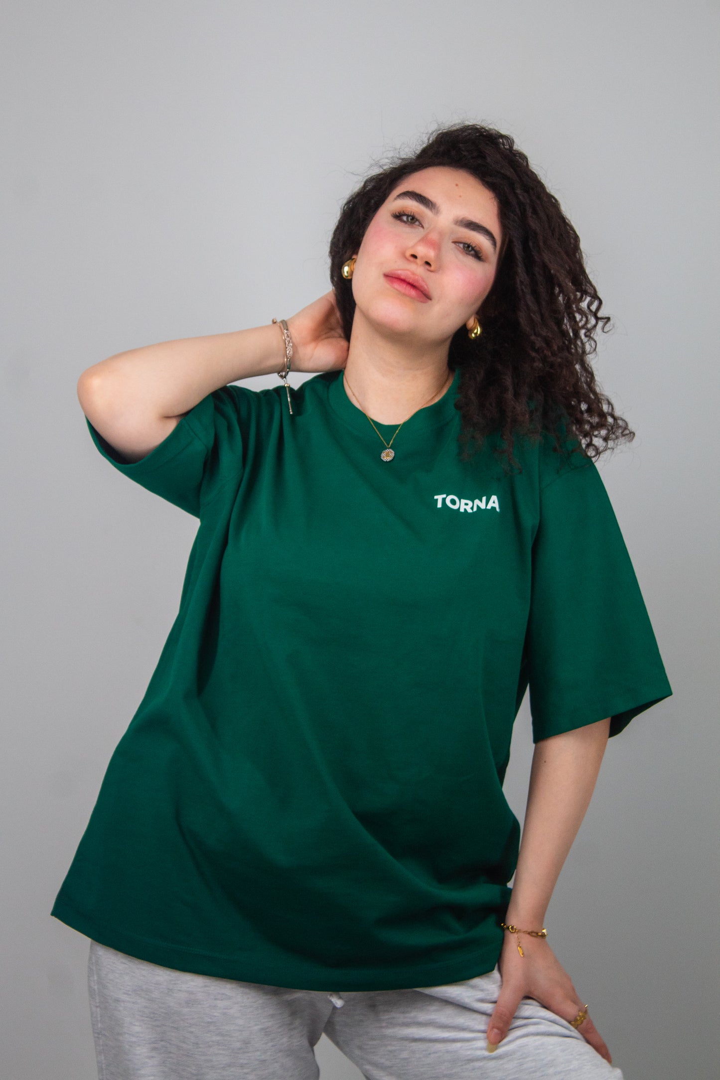 TORNA Essential Oversized T-Shirt – Dark Green
