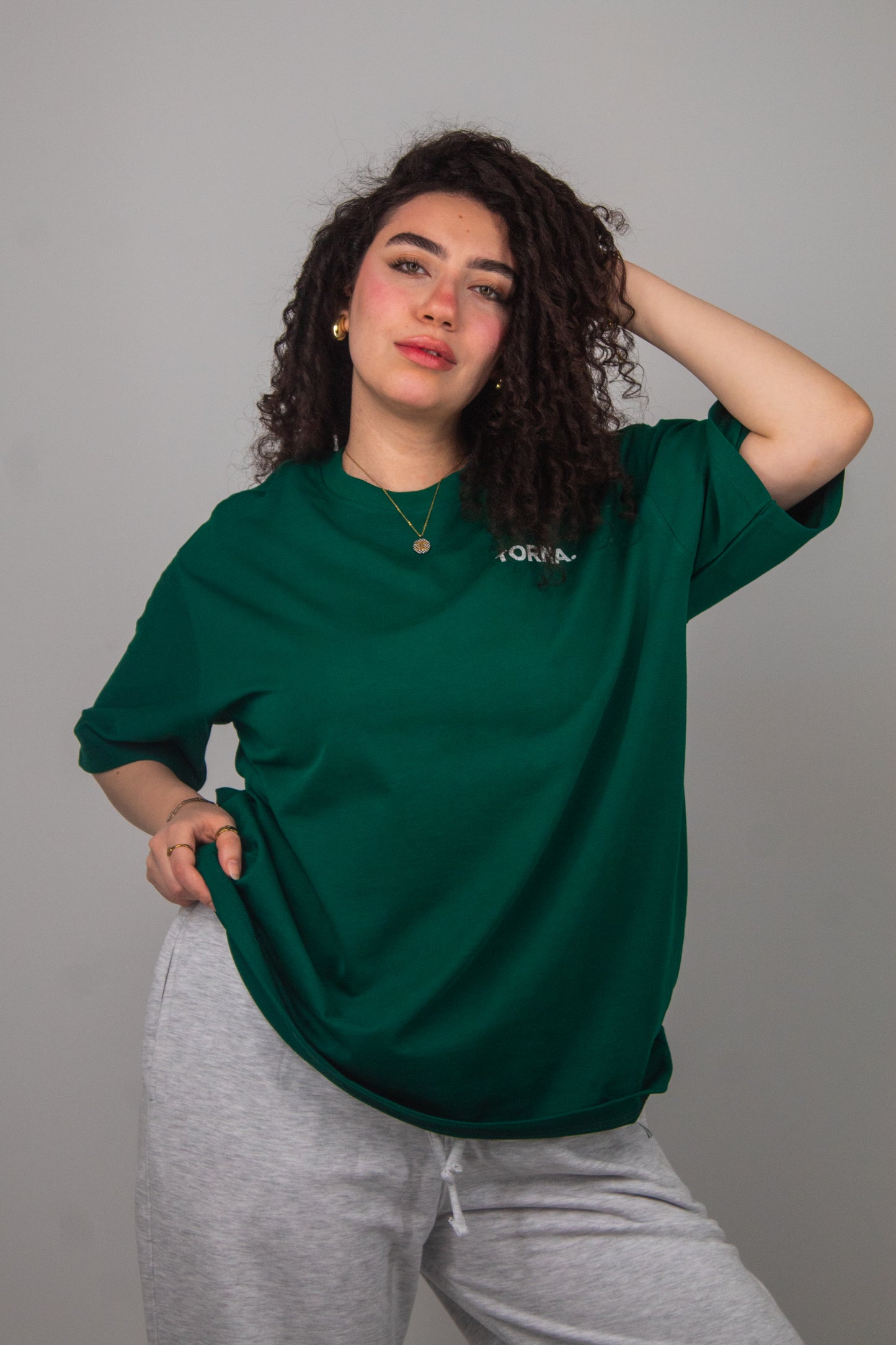 TORNA Essential Oversized T-Shirt – Dark Green